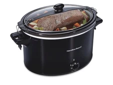 Hamilton Beach Stay or Go 10 Qt Slow Cooker Black, Clip-Tight Sealed Lid