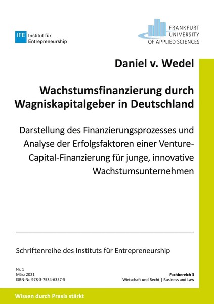 Wachstumsfinanzierung Durch Wagniskapitalgeber In Deutschland Daniel Von Wedel-image