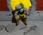TMNT TEENAGE MUTANT NINJA TURTLES 1988 SOFT HEAD ROCKSTEADY NM- 100% COMPLETE