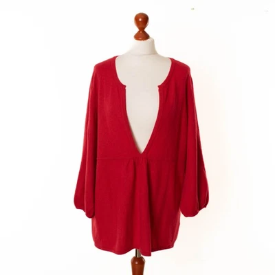 Pull femme PRIVE cachemire rouge 100 % cachemire taille XL 13475 - Photo 1/4