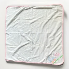 Vintage Mullins Square Kids Baby Receiving Blanket Appliqué Bunny Cotton 29”