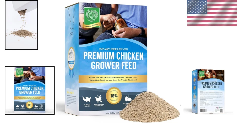 20lb Chicken Grower Feed - Non-GMO, Corn Free, Perfect for Sensitive Stomachs - Image 2 of 4