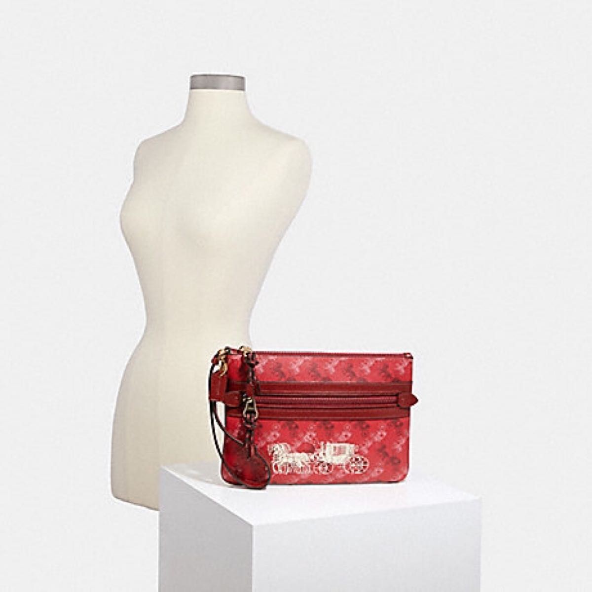 COACH GALLERY POUCH WITH HORSE AND CARRIAGE PRINT Pouch Clutch Bag 11a thumbnail 4