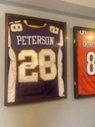Adrian Peterson Signed Minnesota Vikings Football NFL Jersey #28 Framed Original