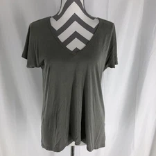Sienna Sky T-Shirt Women's Small V-Neck Short Sleeve Casual Modal Top Green
