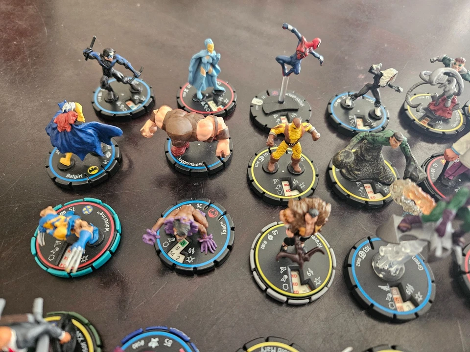 Lot Heroscape Custom Marvel DC Figures -VGC- 41 Cards 70 Figures Heroclix - Image 2 of 4