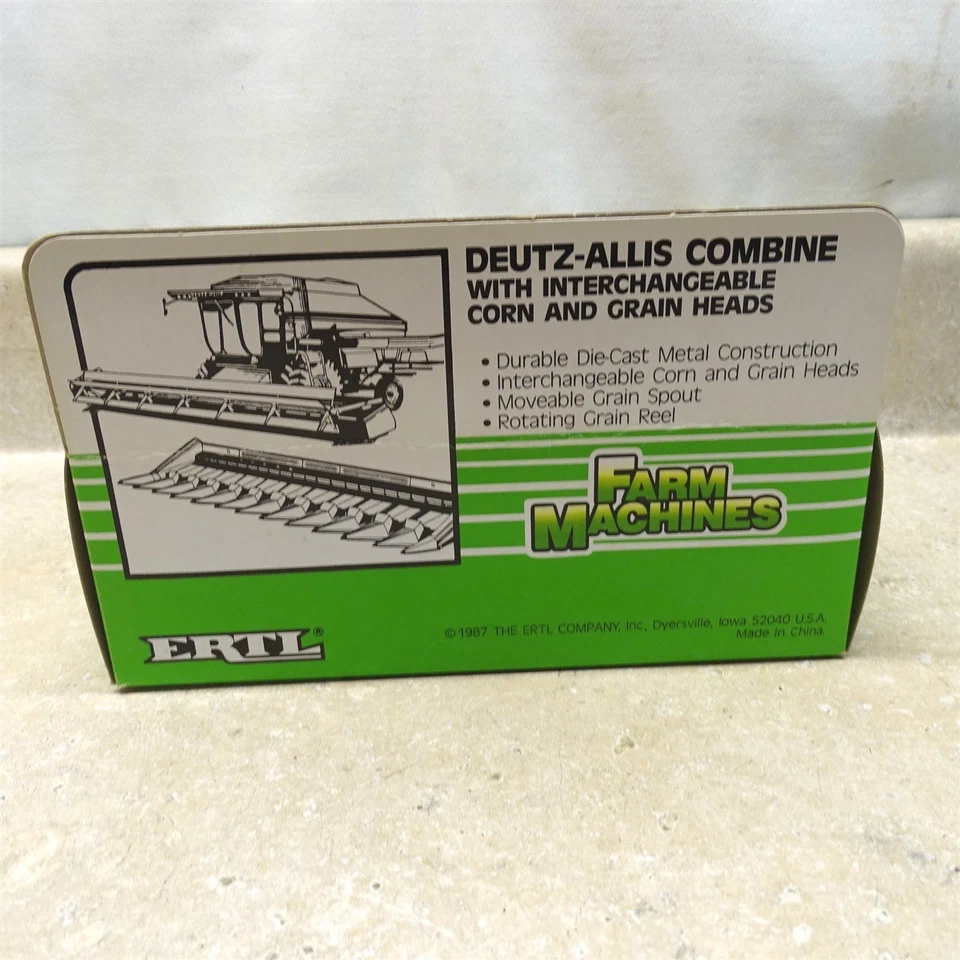 Vintage Ertl Farm Machines Deutz-Allis Combine Gleaner In Box, Die-Cast 1987 - Image 4 of 4