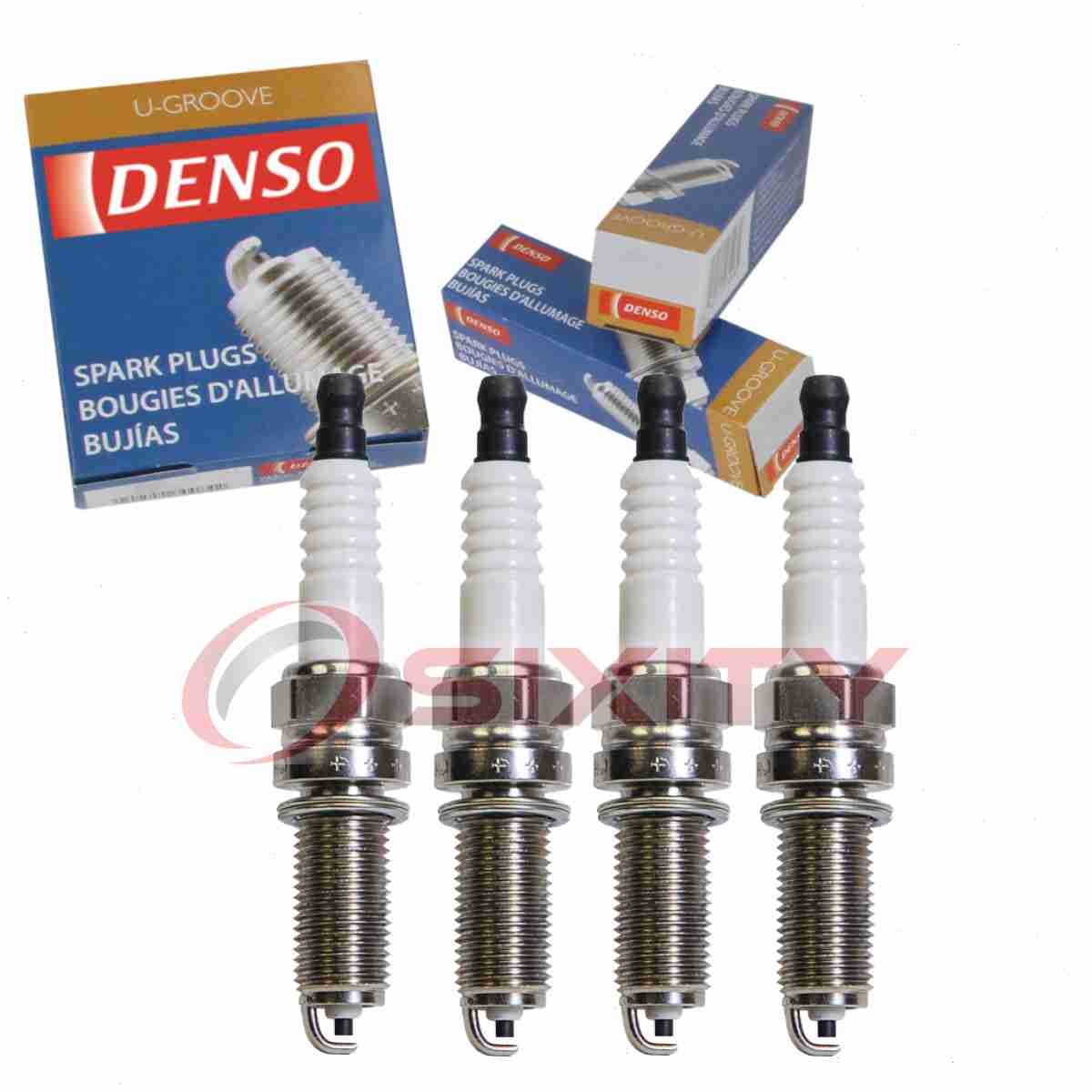 4 pc DENSO 3445 Standard U-Groove Spark Plugs for XU22HDR9 XP5702DP2 XP5702 ia