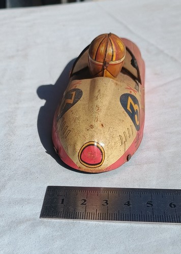 Vintage Tin X3 Race Car Toy - BODY ONLY - Made in Japan 3X 3-X Racing - Picture 8 of 18