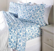 Full Queen Tropical Paradise Palm Trees Sheet Sets Nautical Seashells Sheet Set