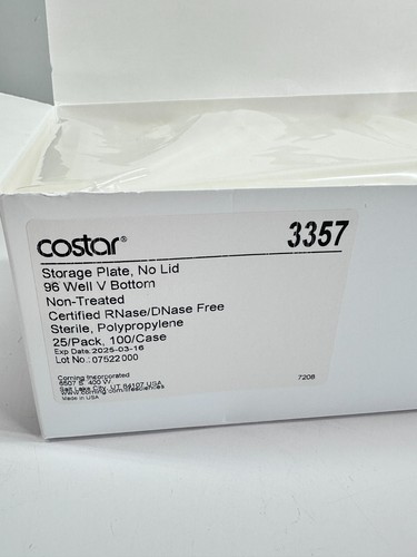 (25/Cs) CORNING Costar 320uL 96-Well NonTreated Storage Microplates No Lid 3357 - Picture 3 of 3