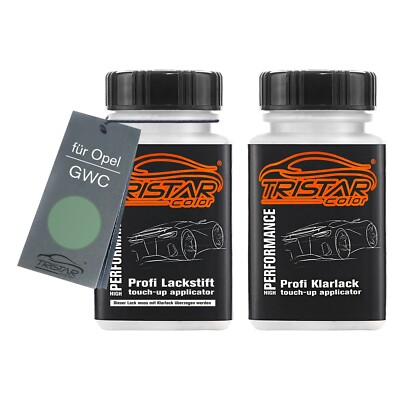 Autolack Lackstift Set für Opel GWC Funny Park Metallic Basis Klarlack je 50ml