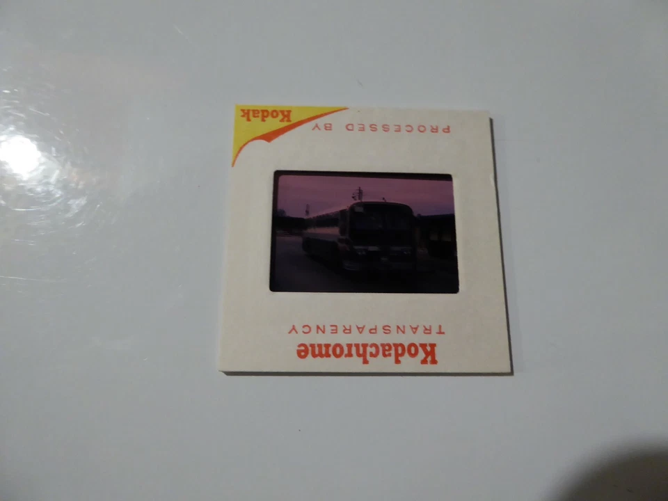 Autobús de tránsito CTA Chicago 8499 en 1965, extensión Kodachrome h17b Foto 2 de 2