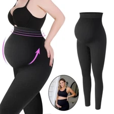 Maternity Leggings Belly Support High Waist Pregnancy Pants Body Shaper Trousers