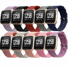 For Fitbit Versa 2 / Lite / Versa Woven Nylon Fabric Wrist Strap Watch Band Soft