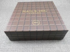 Nails Inc London 6 Piece Boxed Nail Polish Set Tans Browns Glitter Sparkle NIB