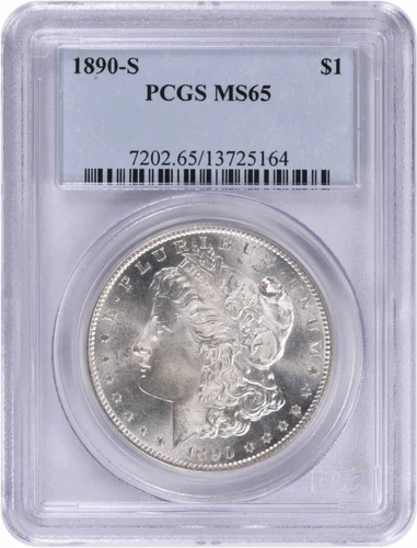 1890-S Morgan Silver Dollar MS65 PCGS