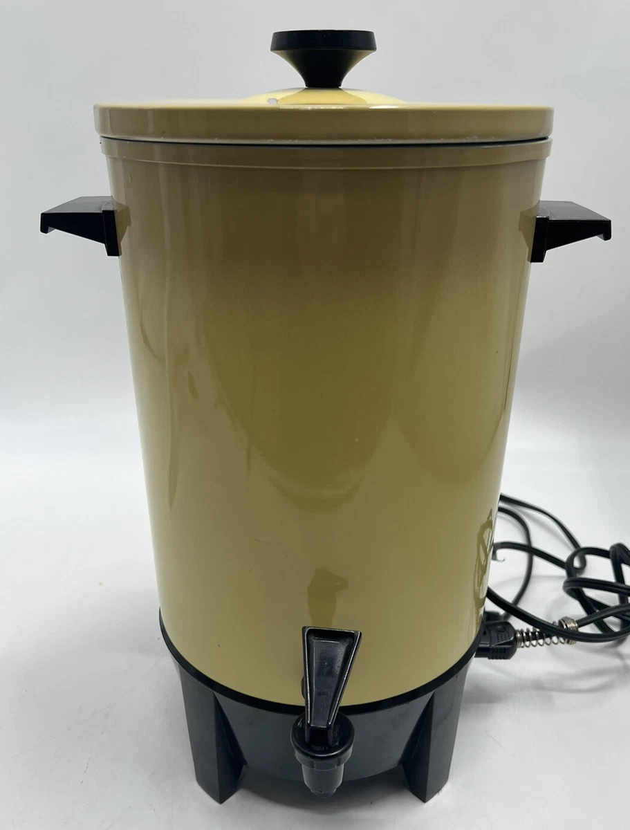 Vintage Coffee 12-30 Cup Harvest Gold West Bend Electric Coffee Percolator  Urn