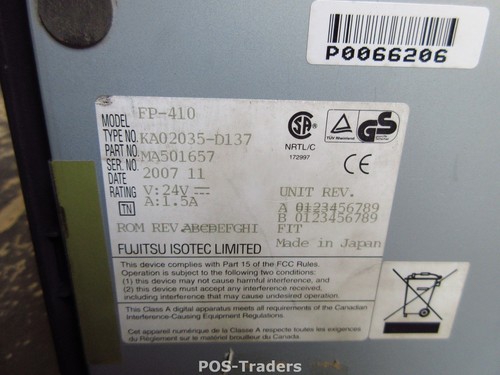 Fujitsu FP-410 USB Bonnen Printer Drucker Bon Ticket POS BLK Receipt INCL PSU - Afbeelding 7 van 7