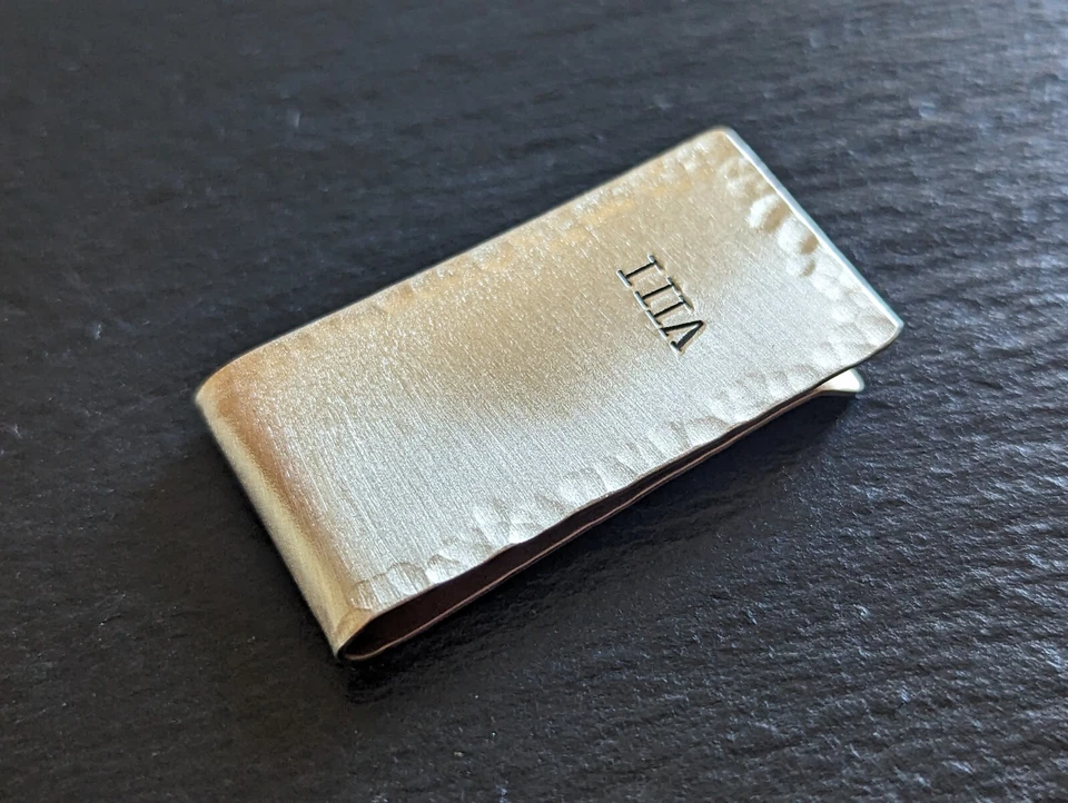 Bronze anniversary money clip with Roman numeral ( choose your own ) - Image 2 of 4