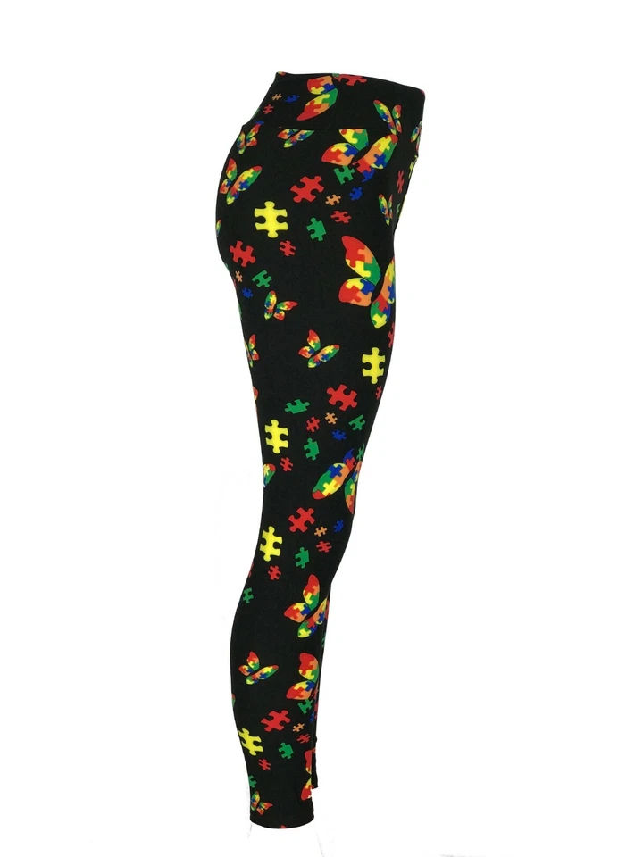 Rompecabezas de mariposas conciencia autismo alto y curvilíneo yoga TC mantecoso suave ENVÍO GRATUITO Foto 2 de 3