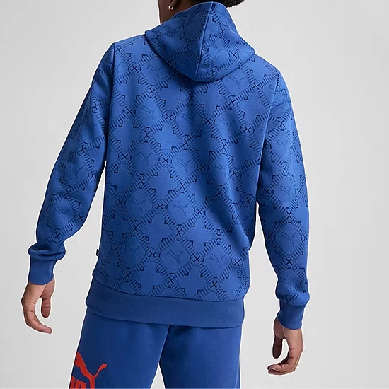 Sudadera con capucha pulóver logotipo AOP Logomania para hombre de PUMA | Clyde Royal Foto 3 de 4