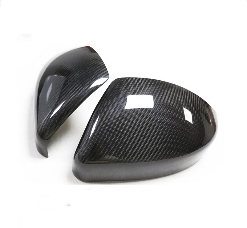 Tapas de cubierta de espejo retrovisor lateral de fibra de carbono real para Jaguar E-PACE 2018-2021 Foto 4 de 4