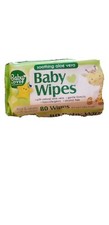 Baby Wipes - Baby Love ONE Pack 80 Each Aloe Vera, Shea Butter,
