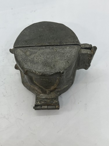 Antique Drum Pewter Chocolate Candy Ice Cream Mold #1074 3 Part - Picture 4 of 6