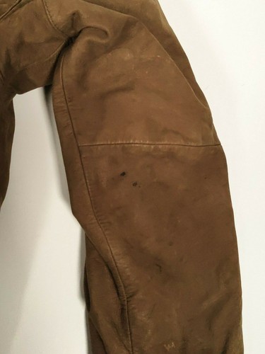 Vintage 1989 Structure Wear Leather Suede "Indiana Jones" Bomber Jacket S - Picture 12 of 12