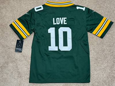 Green Bay Packers Jordan Love #10 Green Jersey All Stitched Youth