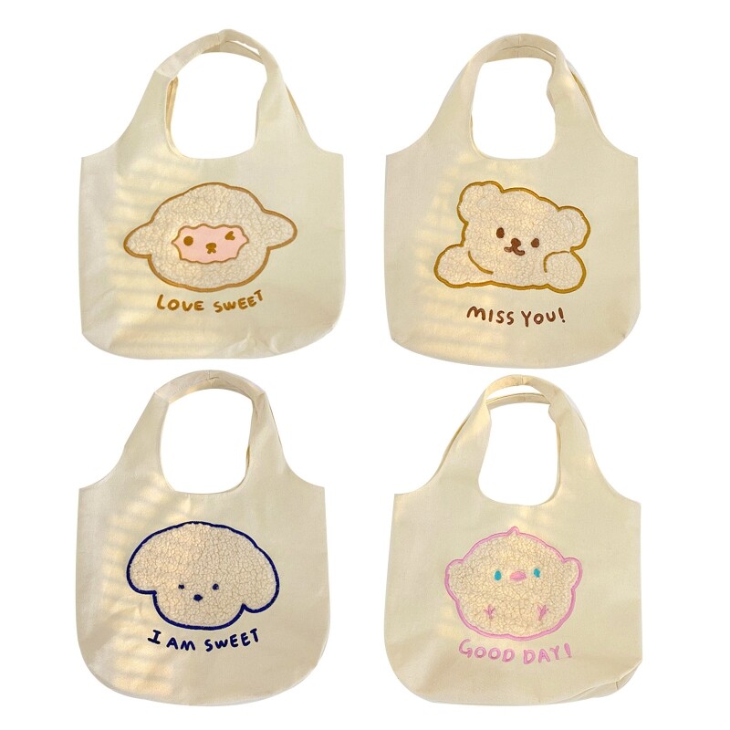 Canvas Tote Bag with Large Capacity for Books and Essentials