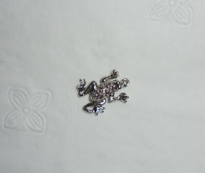 Sterling Silber Frosch Kröte Charm 925 3/4''
