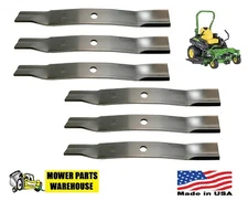 6 MOWER BLADES FOR JOHN DEERE 60" CUT M128485 M133381 TCU15881 737 757 777 797