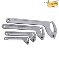 4pcs Adjustable Hook & C Pin Spanner Wrench Set Tighten Removing Nut Wrench New