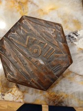 hand carved wooden trinket box vintage