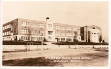 Vintage RPPC Wamego Rural High School Wamego Kansas Real Photo Postcard