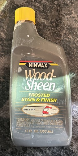 Minwax Wood-sheen Pale Grey Rare Color With Yellow Cap 12oz Bottle 