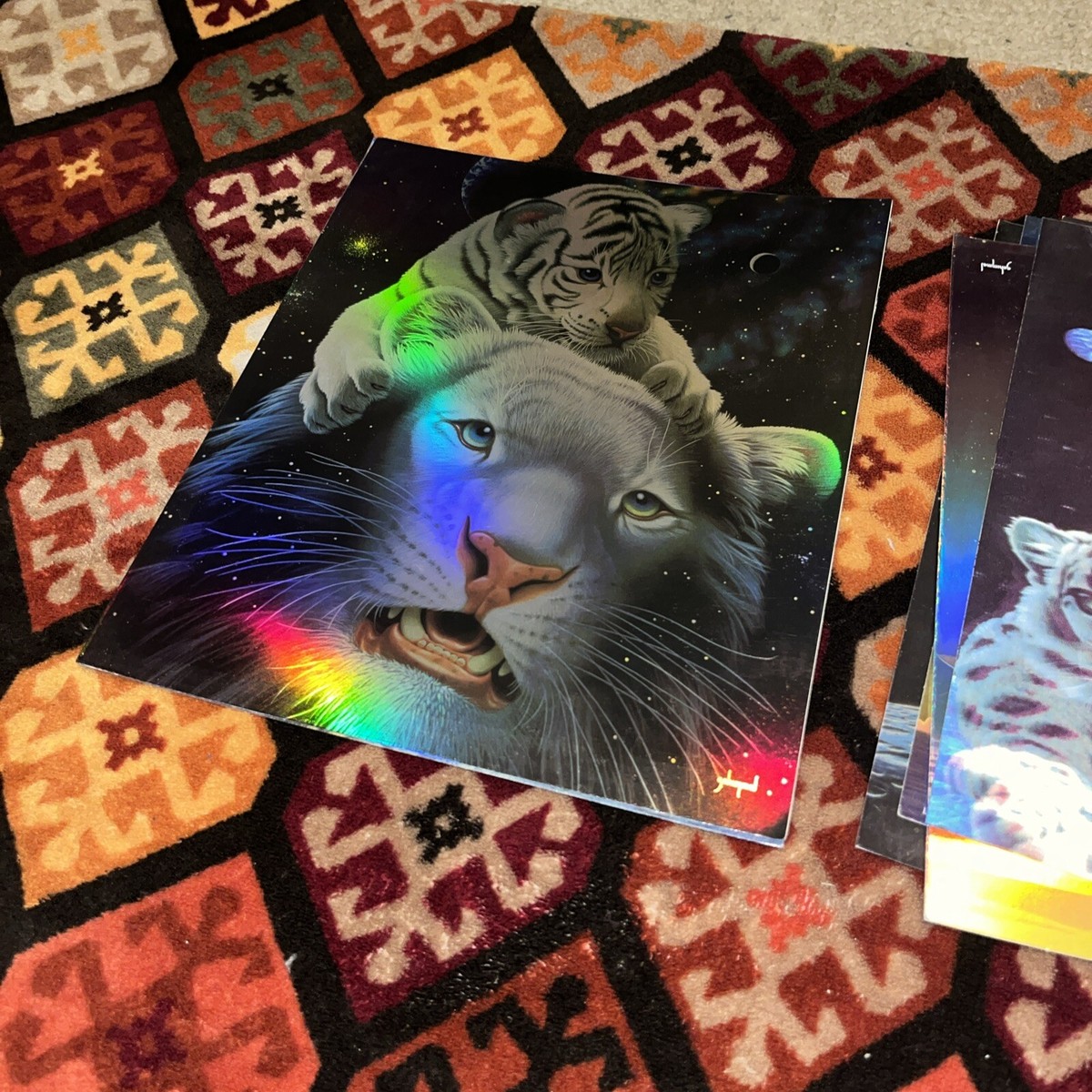 1999 Schim Schimmel 8 Vintage 🤩School Folder White Tiger Art