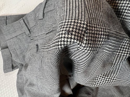 Vintage J. Press Houndstooth Black White Dress Pants Mens 36x32 Cuffed Japanese - Picture 16 of 24