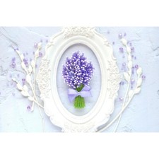 DIY Jewelry Making Beading kit Lavender Brooch Bead Embroidery Needlepoint