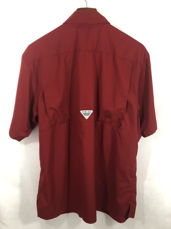 Camisa Columbia Hombre 100% Poliéster Manga Corta Abotonada L Foto 3 de 4