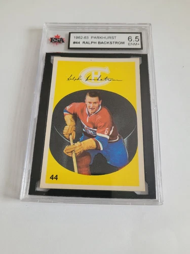 1962-63 Parkhurst Ralph Backstrom KSA 6.5 #44 EX-MT Vintage Hockey Card