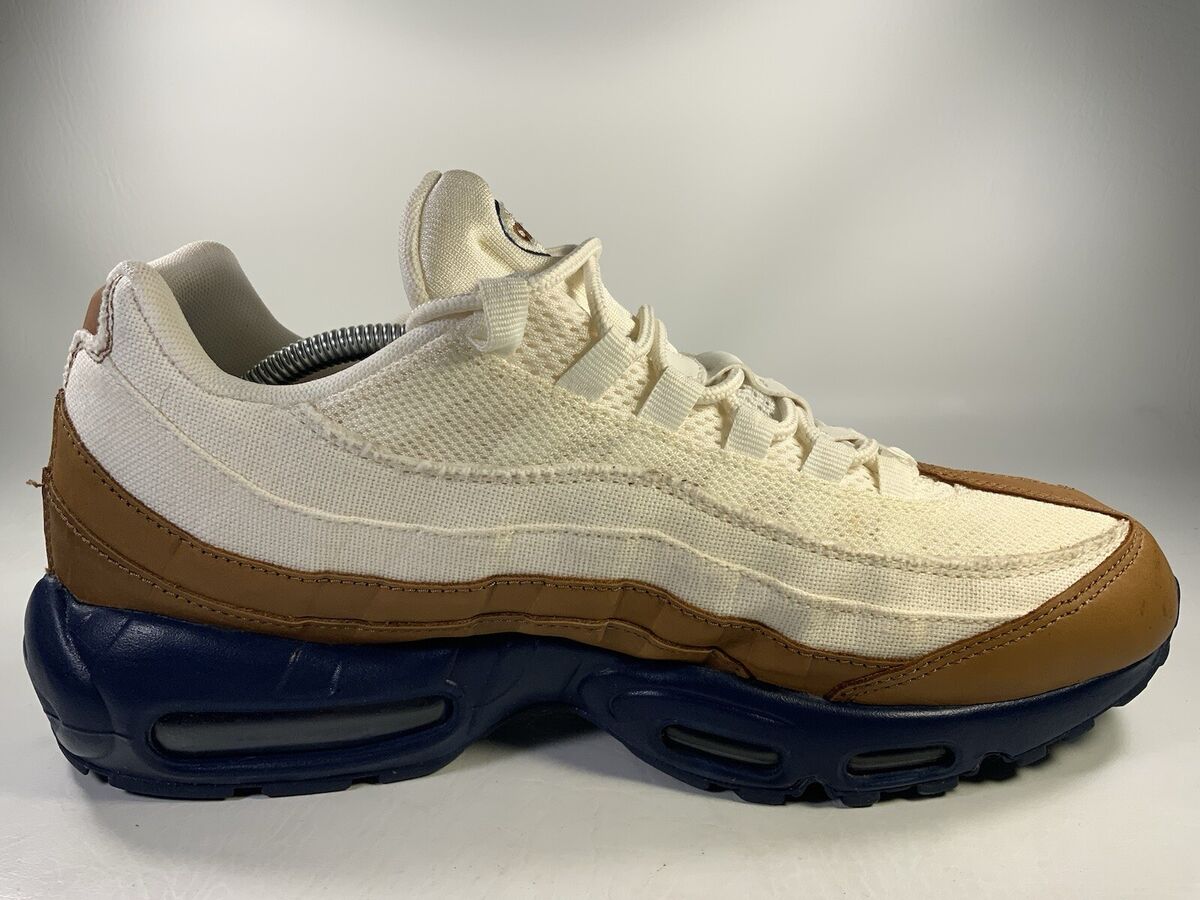 Nike Air Max 95 Premium Ale Brown Tan Leather Navy Mens Size Nike Air Max 95 Premium Ale Brown Tan Leather Navy Mens Size