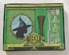Wicked Elphaba Journal Box Set With Broom Pen & Puffy Stickers Target New HTF