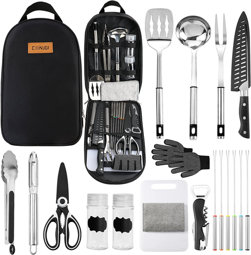 Camping Cookware Storage Bag - Camping Cooking Utensils Set Bag Camping Tool Por - Picture 11 of 12
