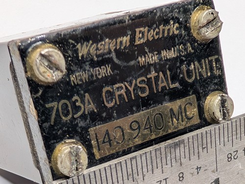1952 NASQP US Navy Western Electric 703A Crystal Unit Radio 140.94 MHz MC Vtg E1 - Zdjęcie 4 z 6