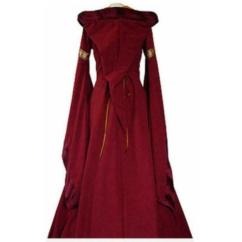 Retro Women's Hooded Victorian Renaissance Gothic Dress Medieval Dress Costume - Bild 3 von 9