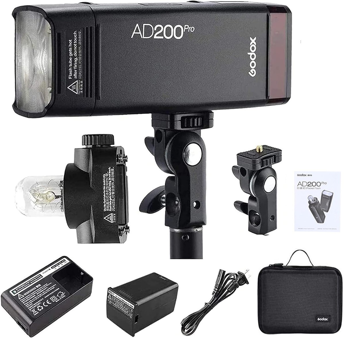 US Godox AD200 Pro AD200Pro 200Ws 2.4G Pocket Flash Strobe 1/8000 