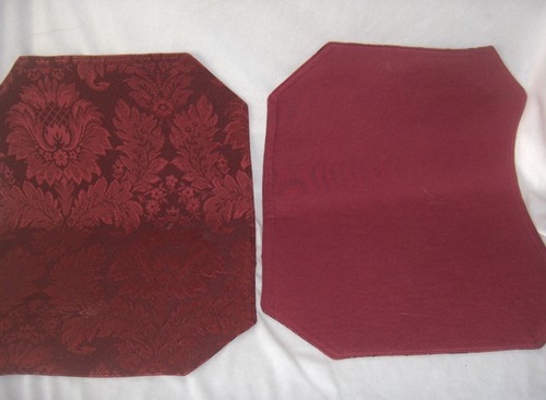 Vintage 8 Stück Tisch Tischsets Burgund Wein Brokat Blumen 12/17 Abwaschbar SCHÖN - Bild 13 von 13